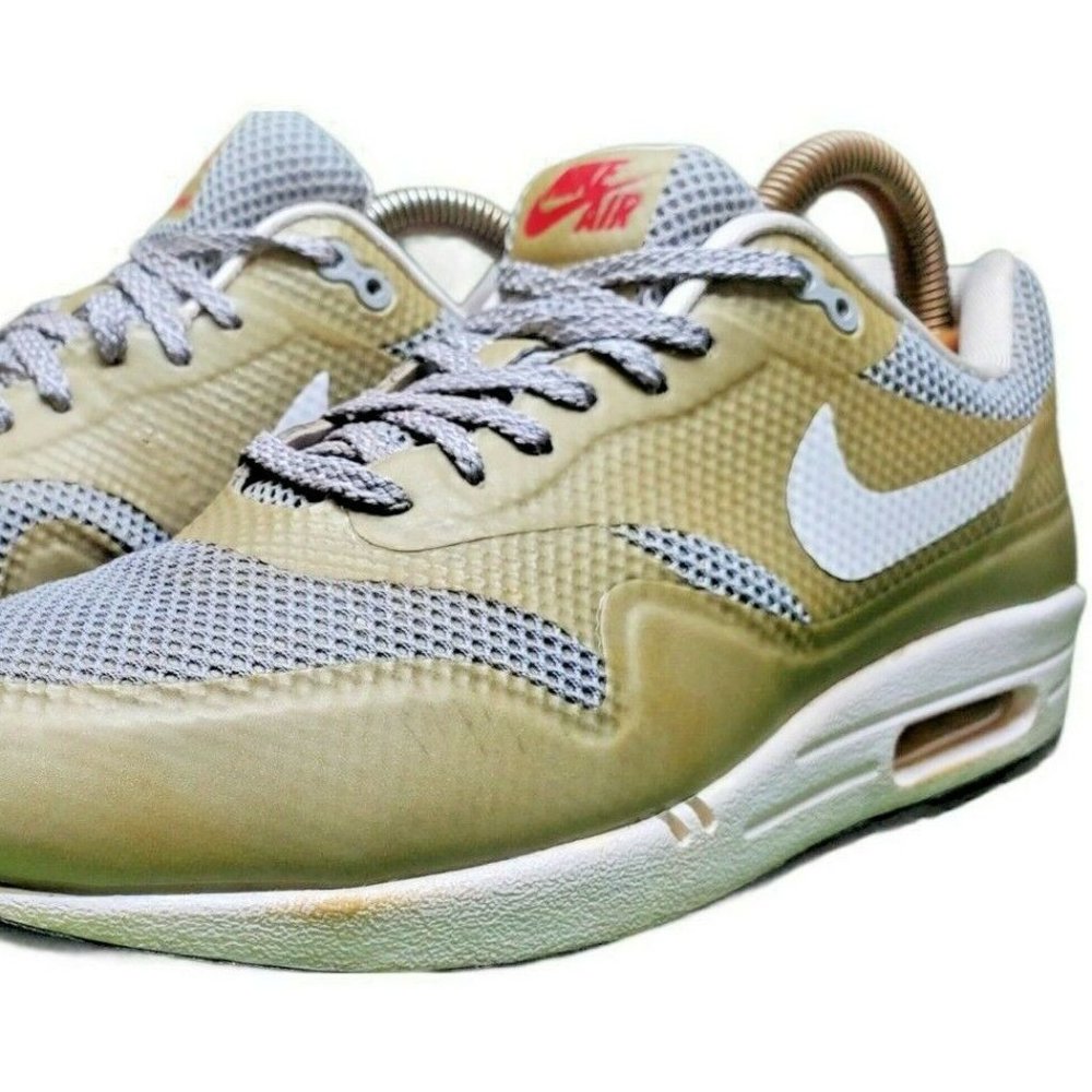 Nike Air Max 1 Fuse Matte Silver 2012 Silver White 543213-016 Men's Size 10.5